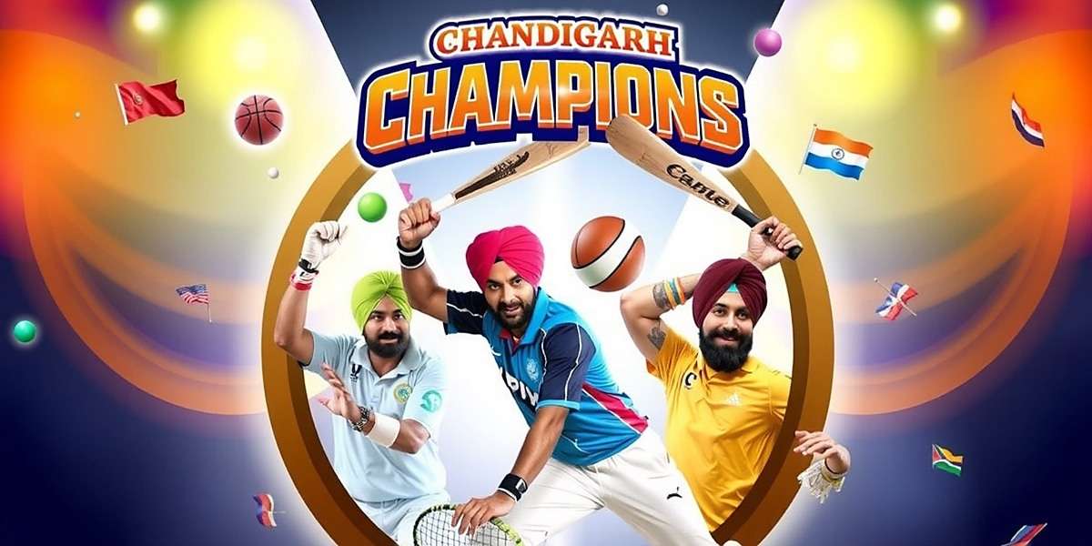 Chandigarh Champions Game Cover Chandigarh Champions game cover featuring athletes in traditional Punjabi sports attire competing in various sports